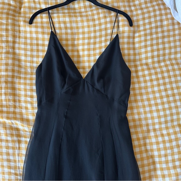 Rare Olivier Theyskens Runway FW18 Black Silk + Organza Minimalist Dress - Picture 3 of 7